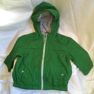 Baby Gap wind buster jersey lined hooded jacket.
